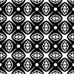 Seamless vector pattern in geometric ornamental style. Black ornament.