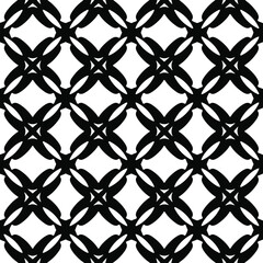 Fototapeta premium Seamless vector pattern in geometric ornamental style. Black ornament.