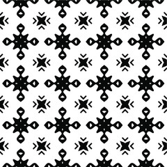 Seamless vector pattern in geometric ornamental style. Black  ornament.