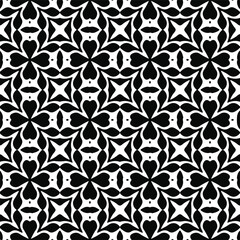 Seamless vector pattern in geometric ornamental style. Black  ornament.