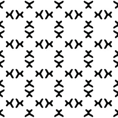 Seamless vector pattern in geometric ornamental style. Black  ornament.