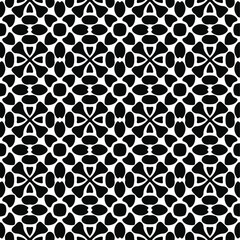 Seamless vector pattern in geometric ornamental style. Black  ornament.