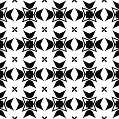 Seamless vector pattern in geometric ornamental style. Black  ornament.