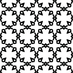 Seamless vector pattern in geometric ornamental style. Black  ornament.