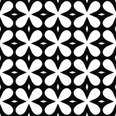 Seamless vector pattern in geometric ornamental style. Black  ornament.
