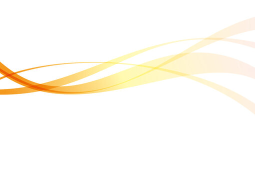 オレンジ色の滑らかな曲線のイラスト © メガネ