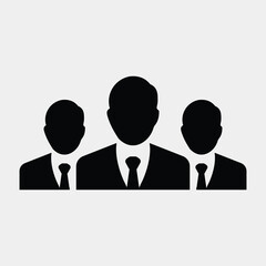 Business team vector icon. Isolated official group sign design.