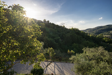Panorama of countryside into Umbria