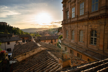 View of Perugia during a beautiful sunset