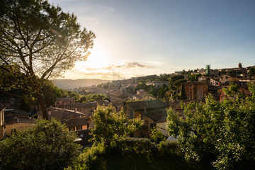 Fototapeta na wymiar View of Perugia during a beautiful sunset