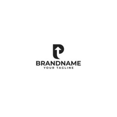 initial letter lp pl l p monogram with arrow logo design. minimal vector graphic alphabet symbol template.