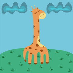 giraffe in the grass