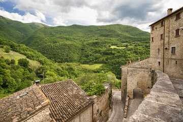 View of the panorama from Vallo di nera, Umbria - obrazy, fototapety, plakaty