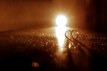 golden key in the keyhole