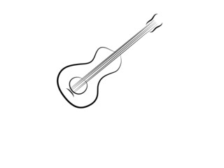 silhouette of guitar