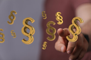 Law and justice concept digital 3d