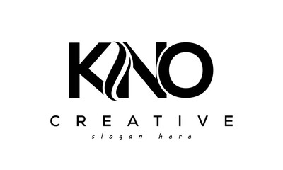 Letter KNO creative logo design vector	 - obrazy, fototapety, plakaty