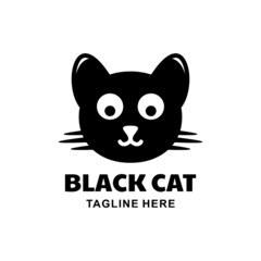 Black cat, Logo Design Vector, Abstract emblem, design concept, logotype element , template, can you editable as you wish.