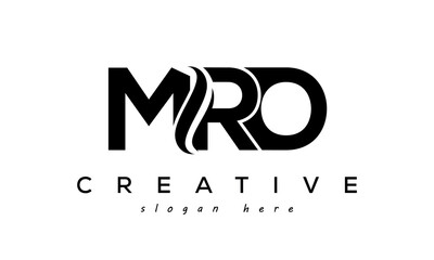 Letter MRO creative logo design vector - obrazy, fototapety, plakaty