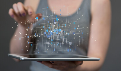 Technology background. Big data concept. Binary