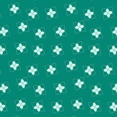 Seamless blue abstract flower pattern