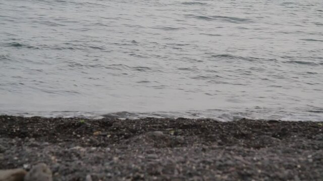 The waters of the Black Sea in the evening hour