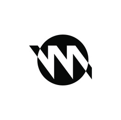 "WA" brand initial name monogram. WA logo.