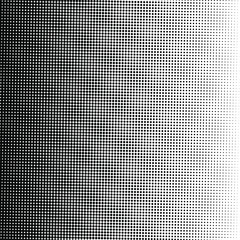 Black polka dot halftone background. Vector illustration.