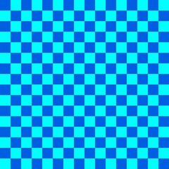 Blue checkerboard pattern background. Check pattern designs for decorating wallpaper. Vector background.