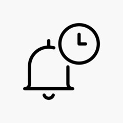 notification alarm clock vector icon