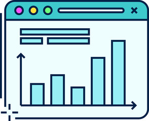Illustration analysis project for business online icon filled outline 