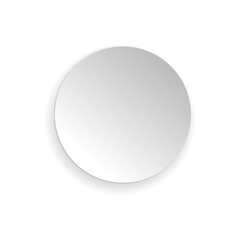 Paper cut bend in the icon. Type of circle paper cut. Vector illustration.