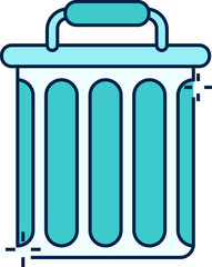 Illustration trash office for business online icon filled outline 