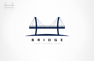 bridge logo vector design. Construction Logo design.
