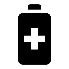 Obraz premium Battery Glyph Icon Vector