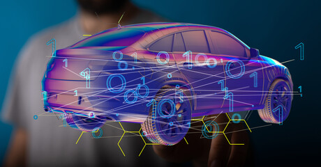 Energy car concept. Vehicle EV charge battery electric