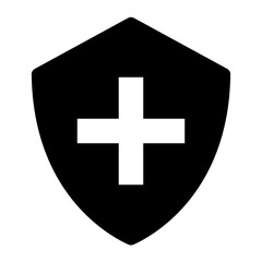Shield Glyph Icon Vector