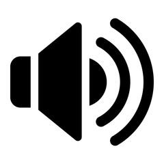 Speaker Glyph Icon Vector