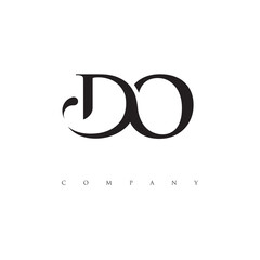 Initial DO logo design vector