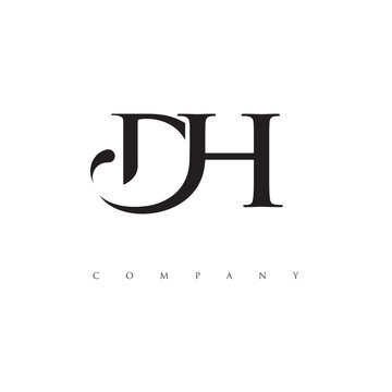 Initial DH logo design vector
