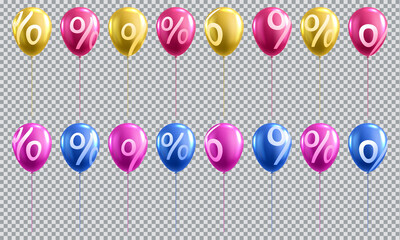 3d sale Balloon with percent