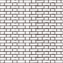 White brick wall. Vector seamless pattern. Texture for background.