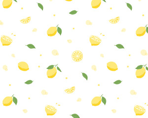 オレンジの水彩イラストのパターン 背景 かわいい 果物 フルーツ 柑橘類 フレッシュ Background Wall Mural Backgrou Yugoro