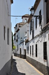 Fototapeta na wymiar Alleyways on the Albaicin Hill, Granada, Spain