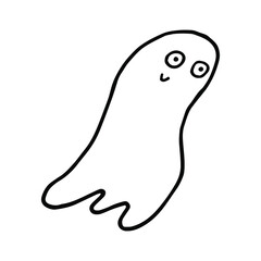 Symbol of halloween, hand drawn spooky, doodle illustration.