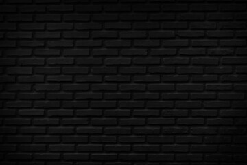 Vintage black brick wall texture background