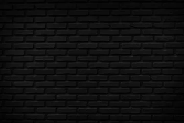 Cercles muraux Mur de briques Fond de texture de mur de brique noire vintage