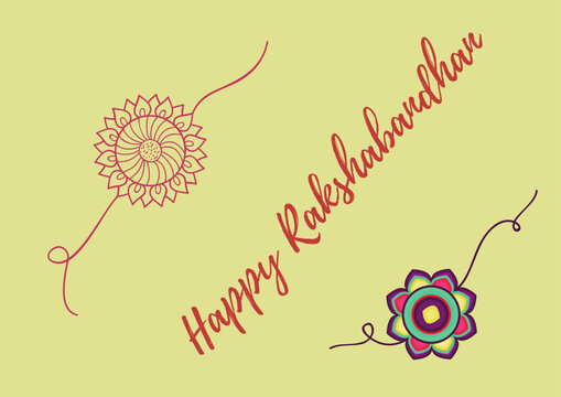 Happy Rakshabandhan Illustration. Graphics Design Of Happy Rakshabandhan.