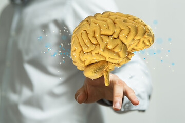 Artificial intelligence. Technology web background. Virtual concept