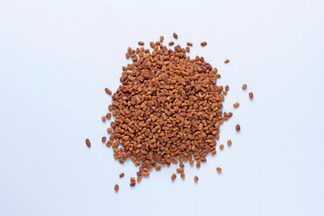Fenugreek seeds, Trigonella foenum-graecum, Methi dana, Satara, Maharashtra, India